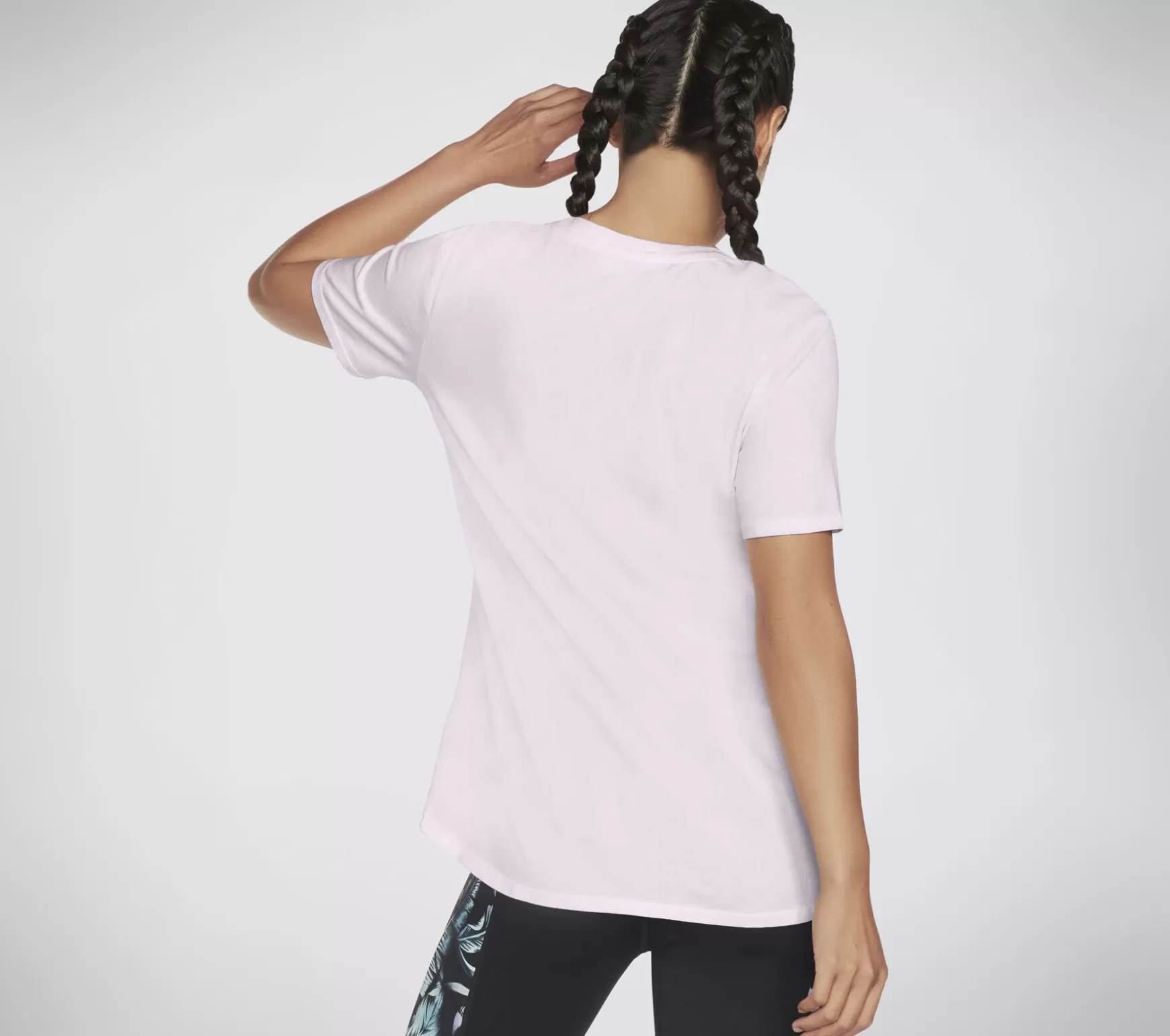 Diamond Wash Hatha Scoop Neck Tunic Tee | Skechers Store