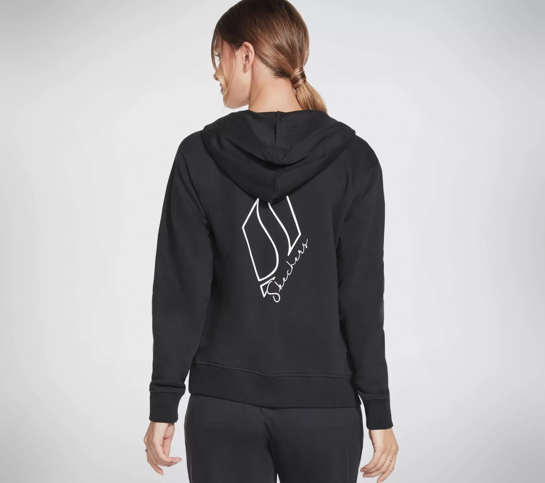 Apparel Diamond Crown Front Zip Hoodie | Skechers Fashion