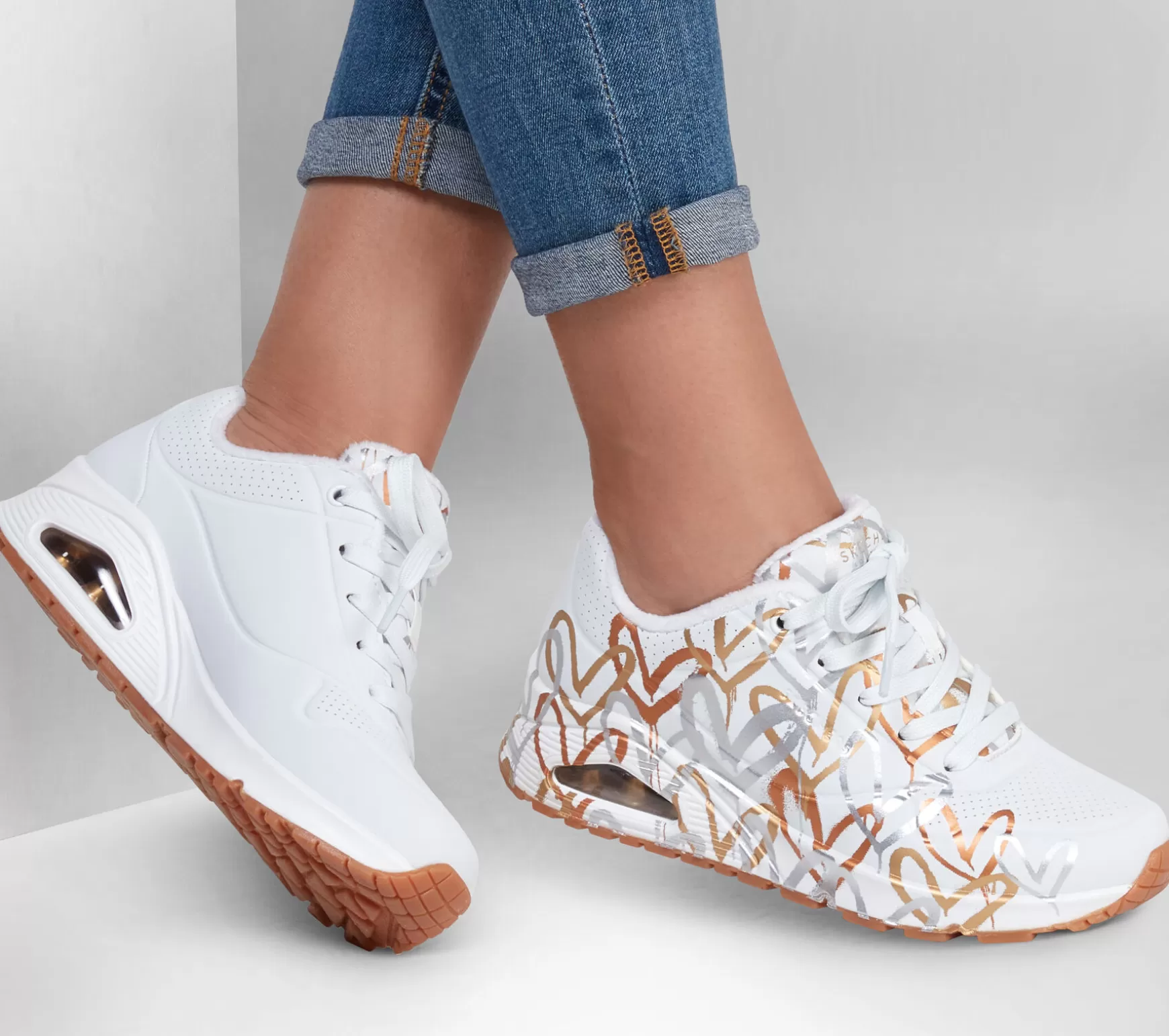 x JGoldcrown: Uno - Metallic Love | Skechers Cheap